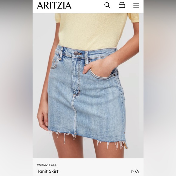 Tanit jean Skirt Wilfred Aritzia - Picture 1 of 6